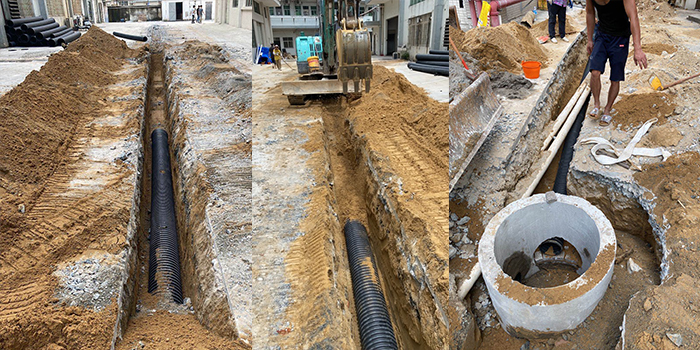 雨污分流施工改造現場